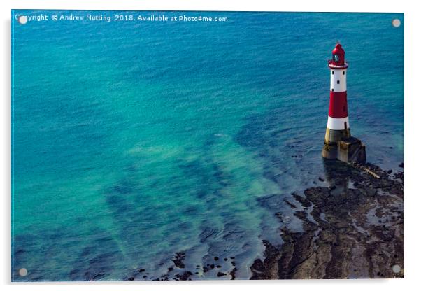 Beachy Head Lighthouse Acrylic by Andrew Nutting