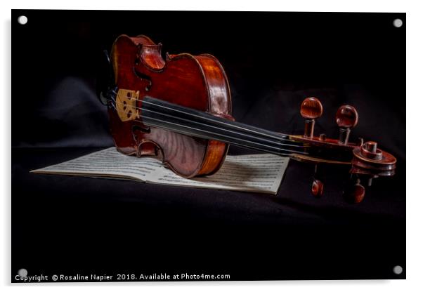 Scottish fiddle Acrylic by Rosaline Napier