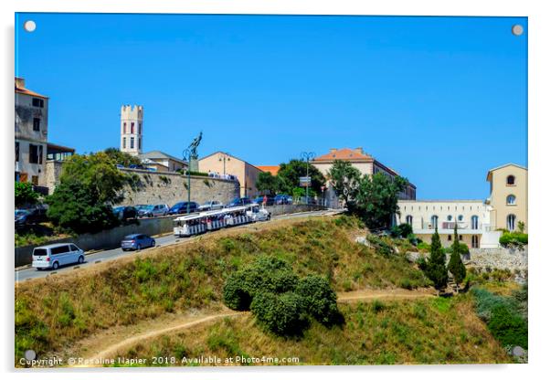 Bonifacio tourist train Acrylic by Rosaline Napier