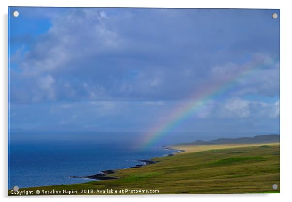 Isle of Skye rainbow Acrylic by Rosaline Napier