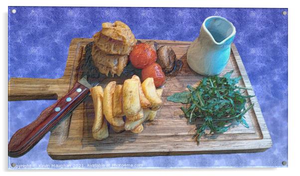 Steak And Chips Acrylic by Kevin Maughan