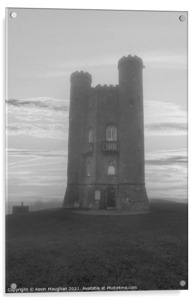 Broadway Tower In The Cotswolds Acrylic by Kevin Maughan
