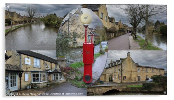 Bourton On The Water Postcard Style Acrylic by Kevin Maughan