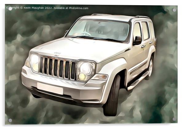 The Majestic Jeep: A Digital Art Masterpiece Acrylic by Kevin Maughan