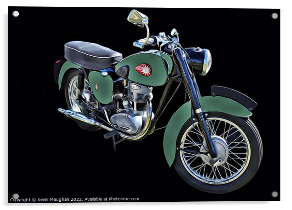 Timeless Classic BSA C12 Motorbike Acrylic by Kevin Maughan