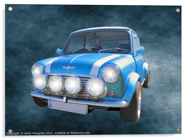 A Classic Mini Adventure Acrylic by Kevin Maughan