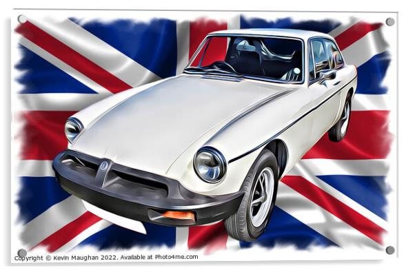 1978 MG Roadster (Digital Art) Acrylic by Kevin Maughan
