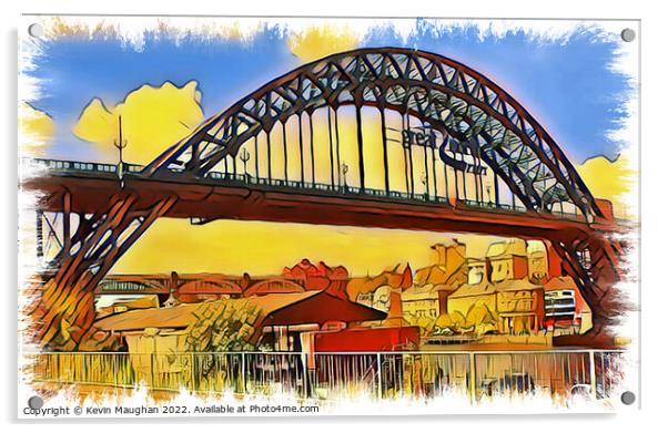 The Tyne Bridge (Contemporary Art Look) Acrylic by Kevin Maughan