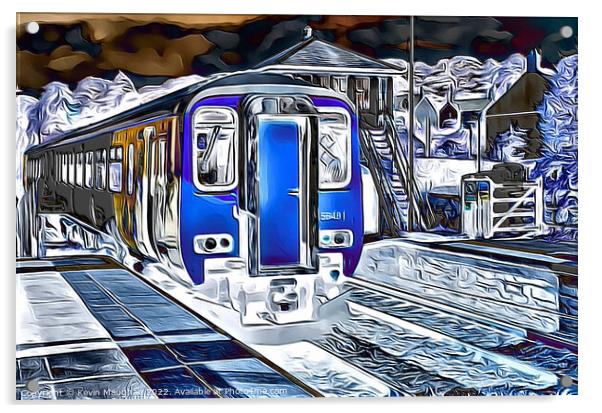 Northern Rail Train (Digital Art 3) Acrylic by Kevin Maughan