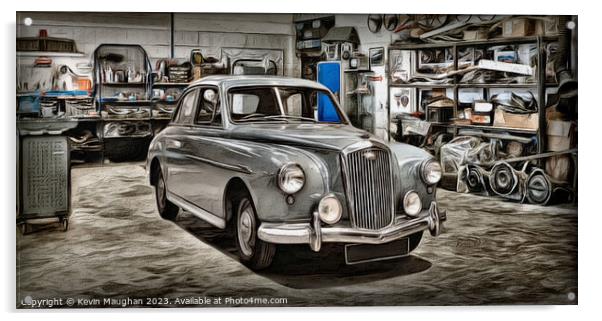 "Timeless Elegance: Reviving the 1956 Wolseley" Acrylic by Kevin Maughan