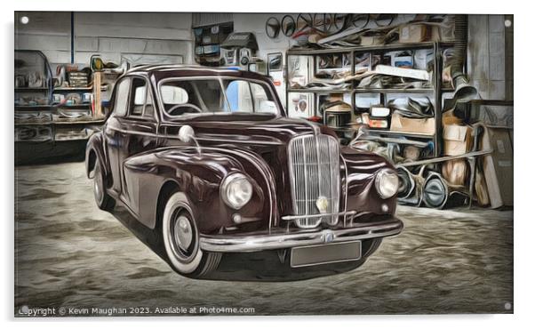 "Elegant Timeless Beauty: 1950 Morris Six Series M Acrylic by Kevin Maughan