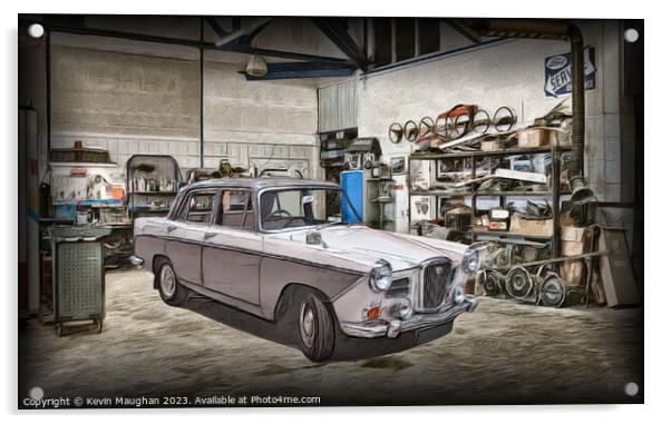 "Timeless Elegance: 1969 Wolseley 16/60" Acrylic by Kevin Maughan