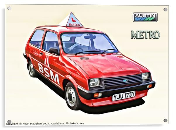 Austin Metro BSM Driving School Acrylic by Kevin Maughan