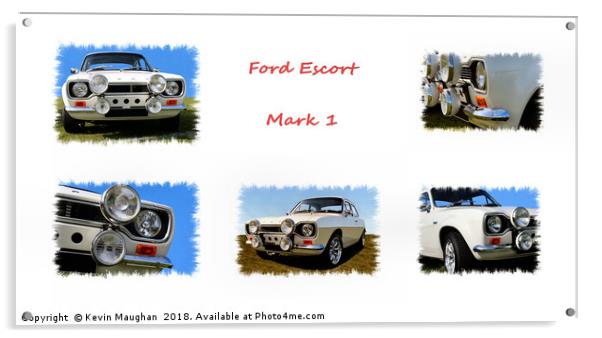 Ford Escort Mark 1  Acrylic by Kevin Maughan
