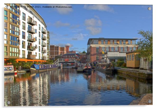 Birmingham City Canals 001 Acrylic by Philip Brown