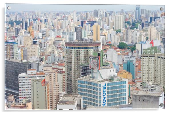 Sao Paulo Skyline Acrylic by Thamyris Salgueiro