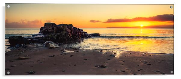 Kintyre Sunset Acrylic by David Brookens
