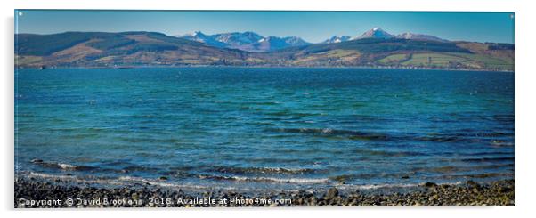 Lamlash Bay Panorama Acrylic by David Brookens