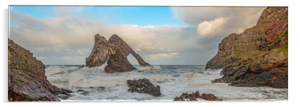 Panoramic of Bow Fiddle Rock Acrylic by Duncan Loraine