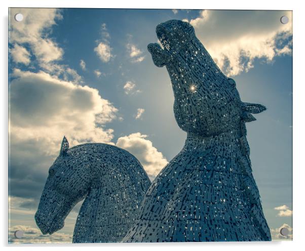 The Kelpies Acrylic by Duncan Loraine