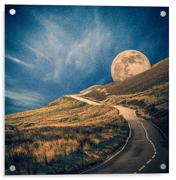 A Road to the Moon Acrylic by Duncan Loraine