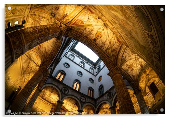 Palazzo Vecchio in Florence, Italy Acrylic by Sergio Delle Vedove
