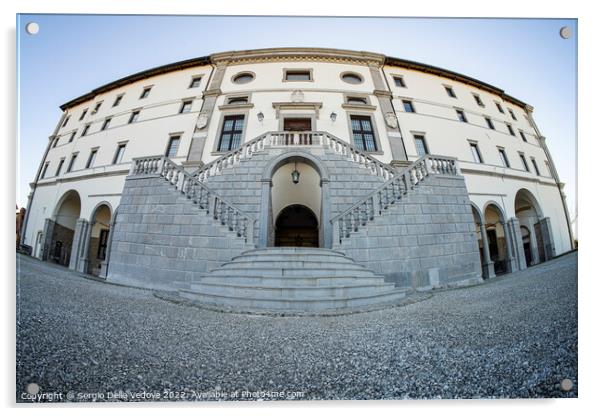 The castle of Udine, Italy Acrylic by Sergio Delle Vedove