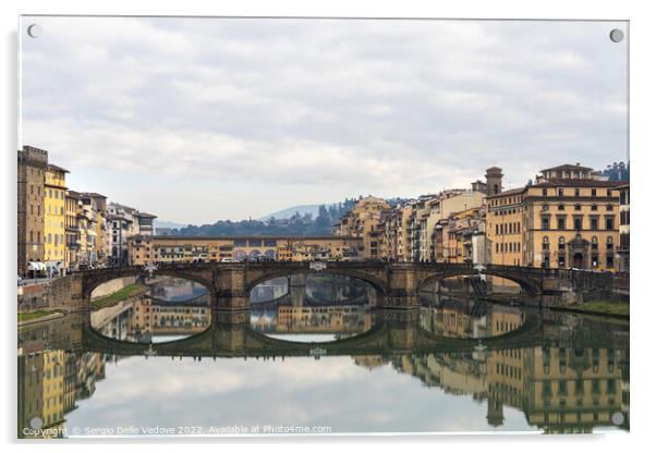 Santa Trinita bridge in Florenze, Italy Acrylic by Sergio Delle Vedove