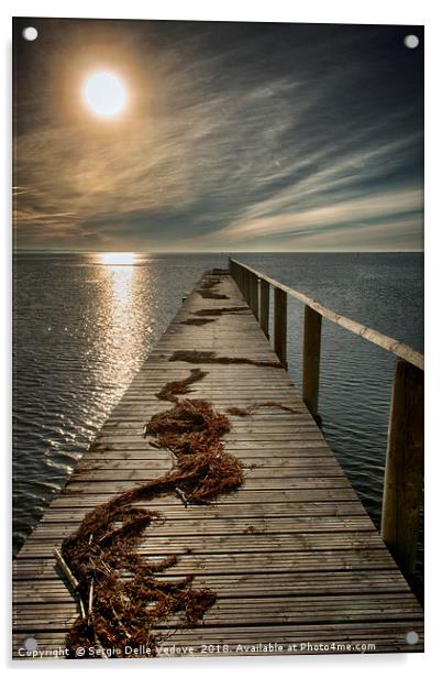 the wooden walkway Acrylic by Sergio Delle Vedove