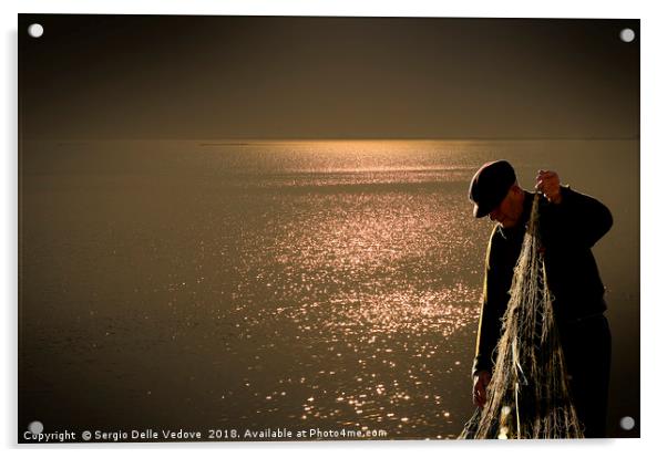 the fisherman Acrylic by Sergio Delle Vedove