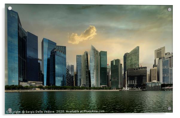 Skyscrapers in Singapore Acrylic by Sergio Delle Vedove