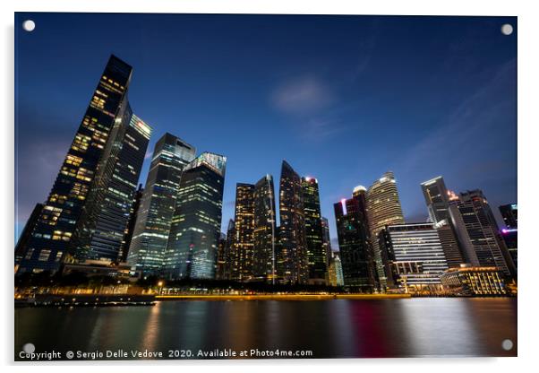 Skyscapers in Singapore Acrylic by Sergio Delle Vedove
