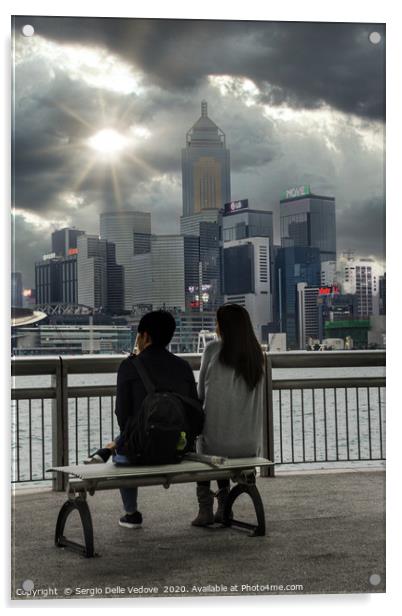 Hong Kong panorama Acrylic by Sergio Delle Vedove
