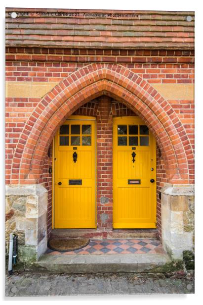 Cowdray estate doors Acrylic by Stuart C Clarke