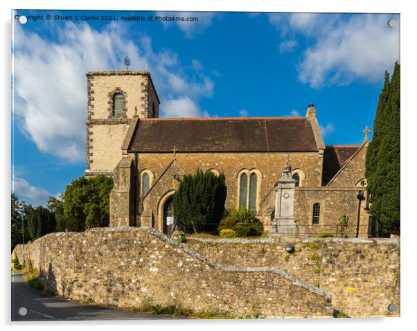 St Mary’s parish church Acrylic by Stuart C Clarke