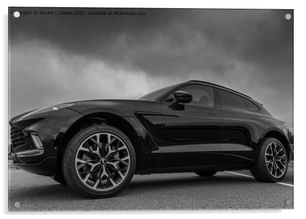 Aston Martin DBX Acrylic by Stuart C Clarke