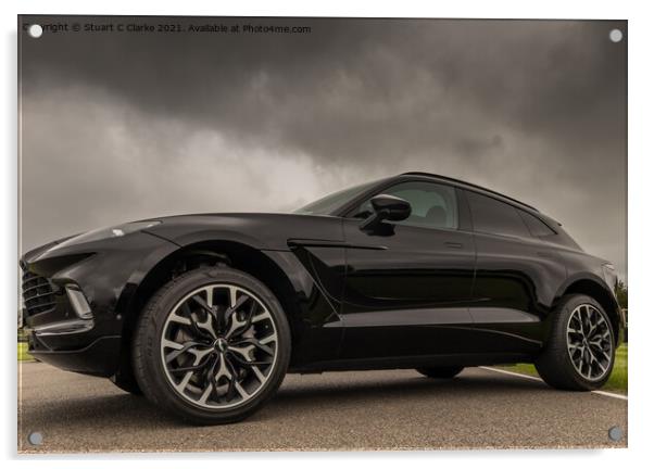 Aston Martin DBX Acrylic by Stuart C Clarke