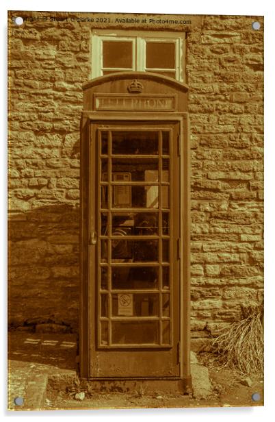 Telephone box Acrylic by Stuart C Clarke