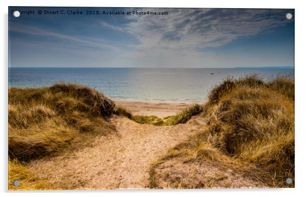 Sand dunes Acrylic by Stuart C Clarke