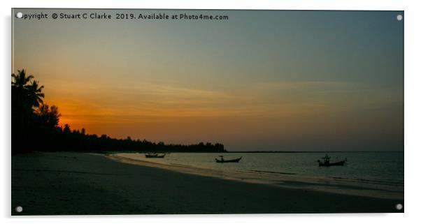 Khao Lak sunset Acrylic by Stuart C Clarke