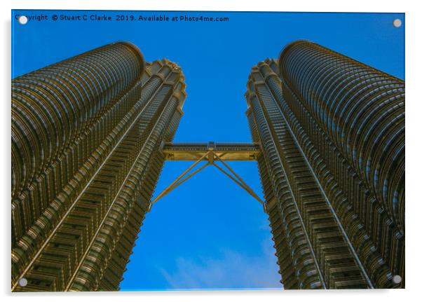 Petronas Towers Acrylic by Stuart C Clarke