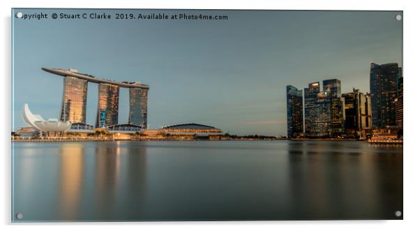 Marina Bay Sands, Singapore Acrylic by Stuart C Clarke