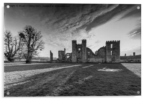 Cowdray House ruins Acrylic by Stuart C Clarke