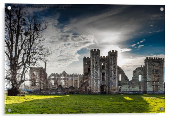 Cowdray House ruins Acrylic by Stuart C Clarke