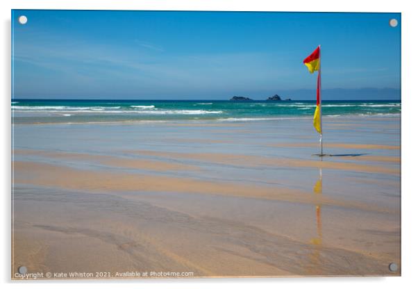 Beach Flags Acrylic by Kate Whiston