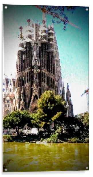 La Sagrada familia part 2 Acrylic by Rachael Smith