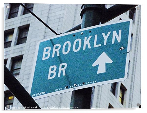 Brooklyn Bridge Acrylic by Rachael Smith