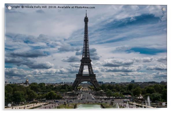 View at the Eiffel Tower from the Trocadero Garden Acrylic by NKH10 Photography
