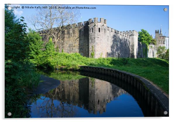 Cardiff Castle on a sunny day Acrylic by NKH10 Photography