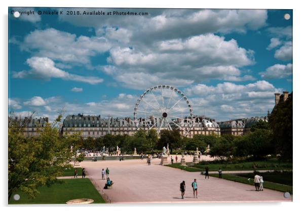 Tuileries Garden Jardin des Tuileries Acrylic by NKH10 Photography